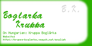 boglarka kruppa business card
