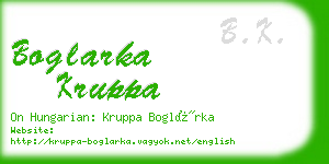 boglarka kruppa business card